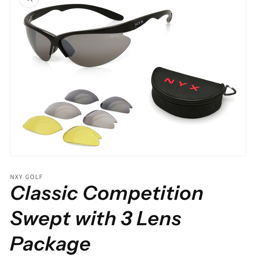 NYX Black Sunglasses with Interchangeable Lenses
